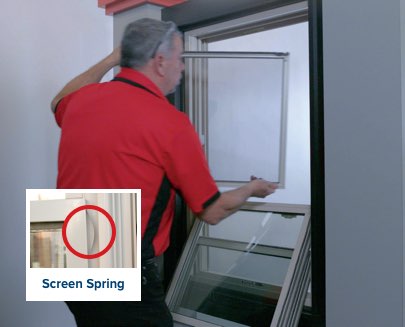 How to Remove and Replace the Screen on Your Double-Hung and Sliding Windows - Step 2: Push Screen to the Side