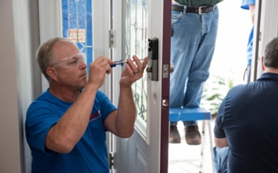Champion installer working on hardware