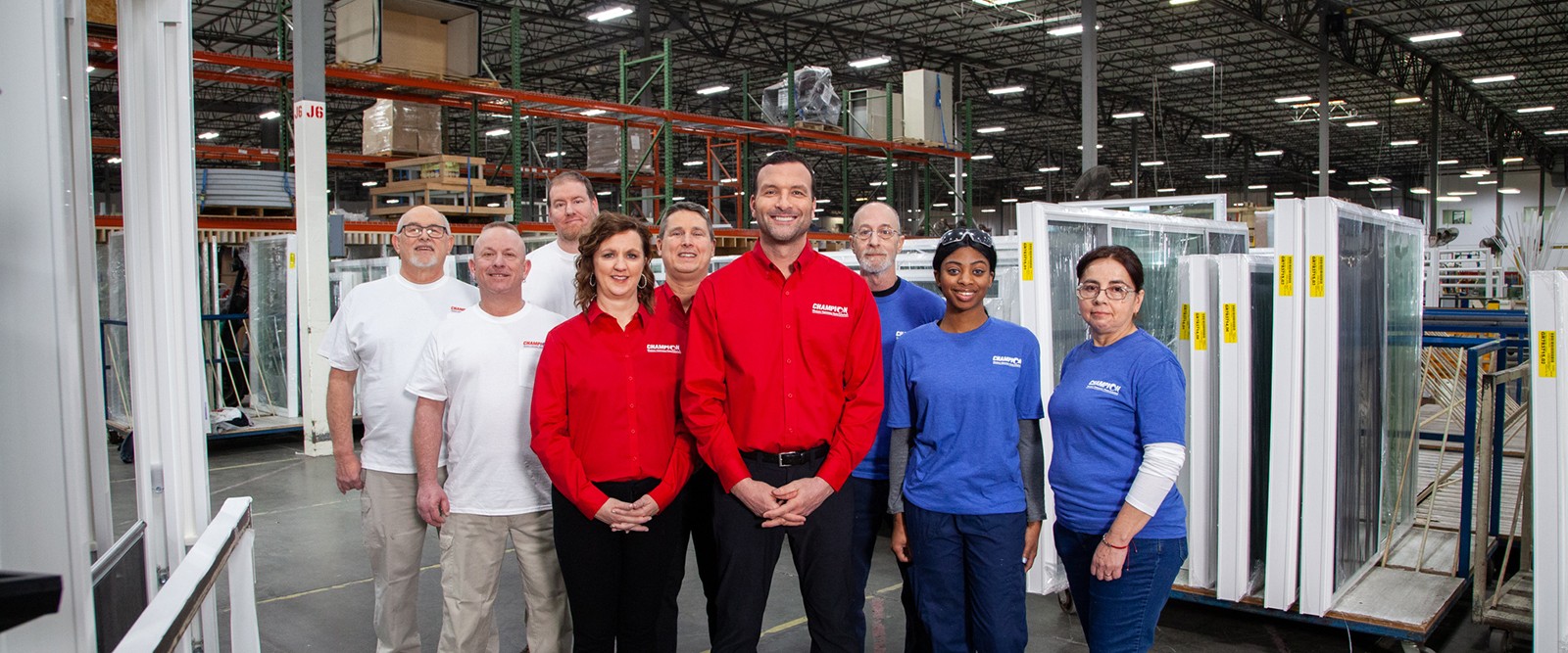 Champion employees in the factory