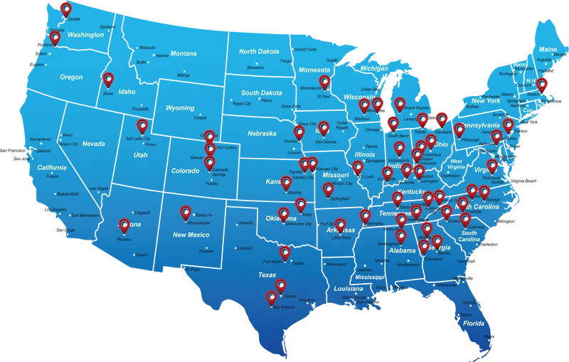 Champion Locations map