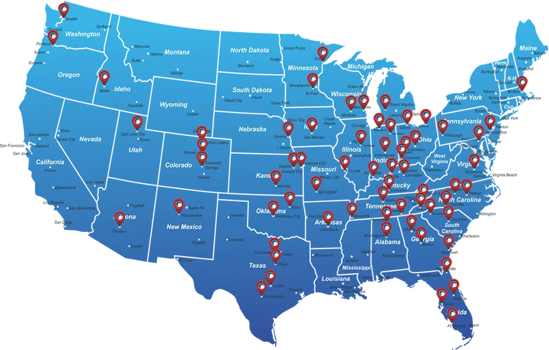 Champion Locations map