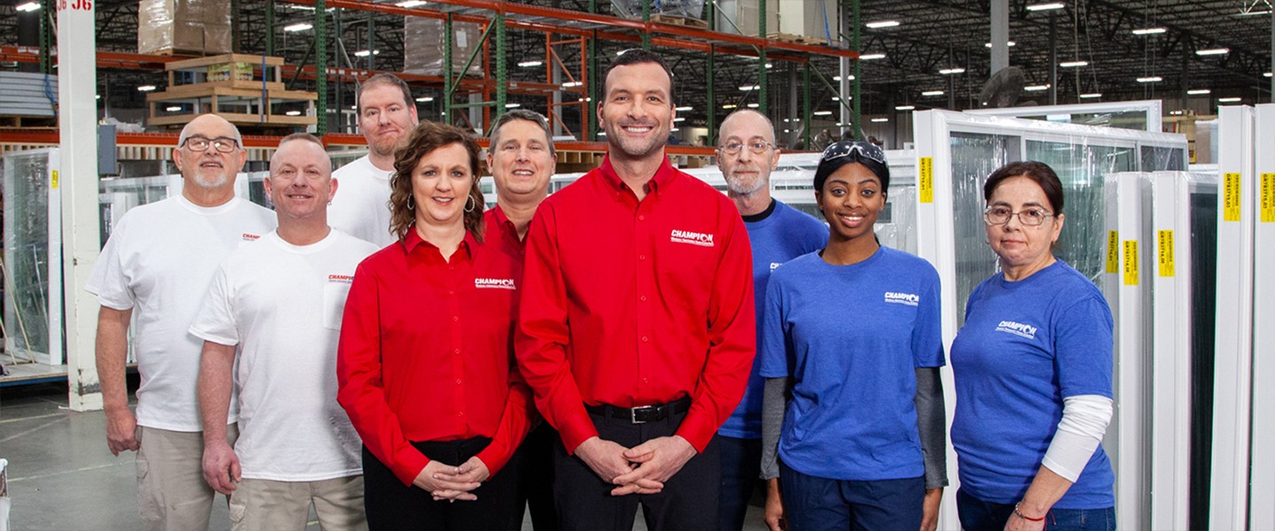Champion employees in the factory