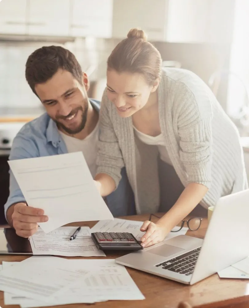 couple looking at paperwork