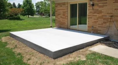 Sunroom foundational concrete