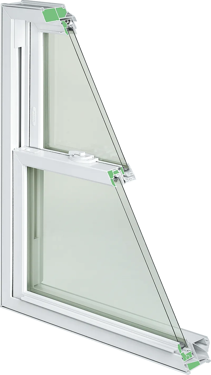 Double pane window cutaway.