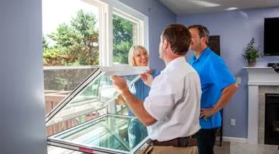 Champion installer doing final inspection of installation