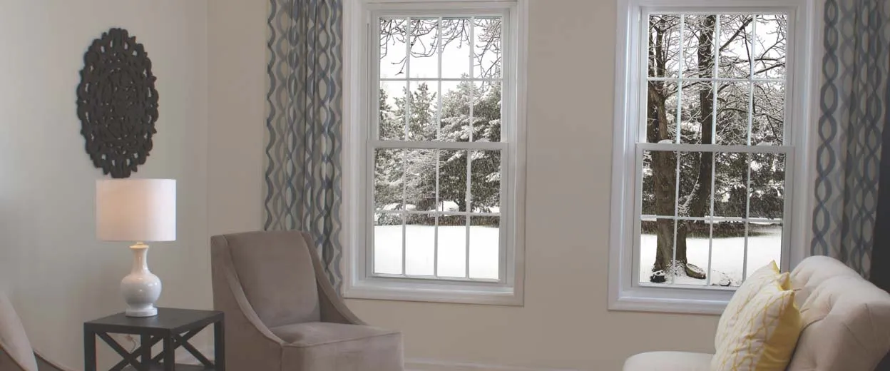 Home with Champion windows with snow outside