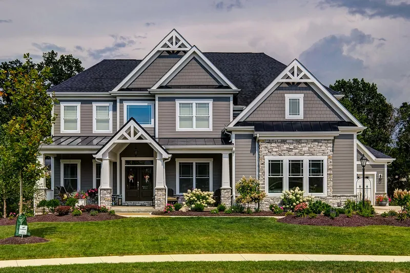 House with fiber cement siding.