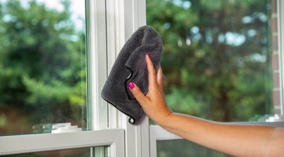 How to Clean Your Double-Hung Windows - Step 2: Clean Window Vinyl
