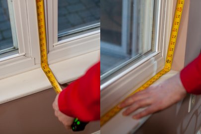 How to Measure Your Windows - Step 2: Measure from the outer edges of the window