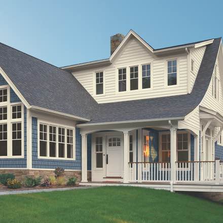 Photo of home with shake siding