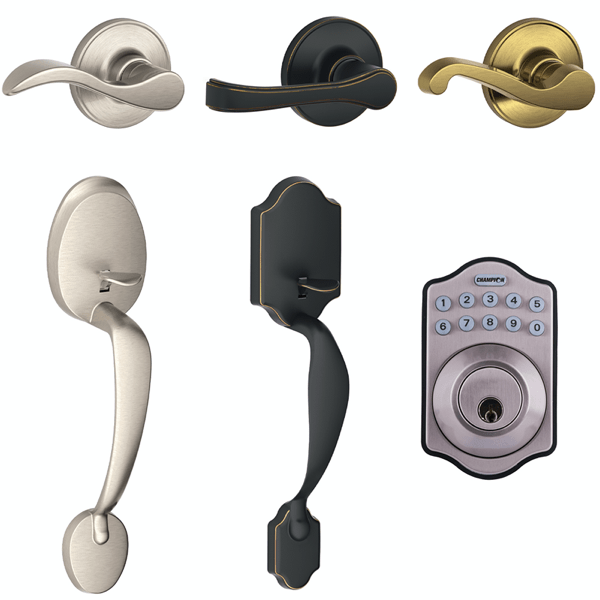 Entry door handle and lock options